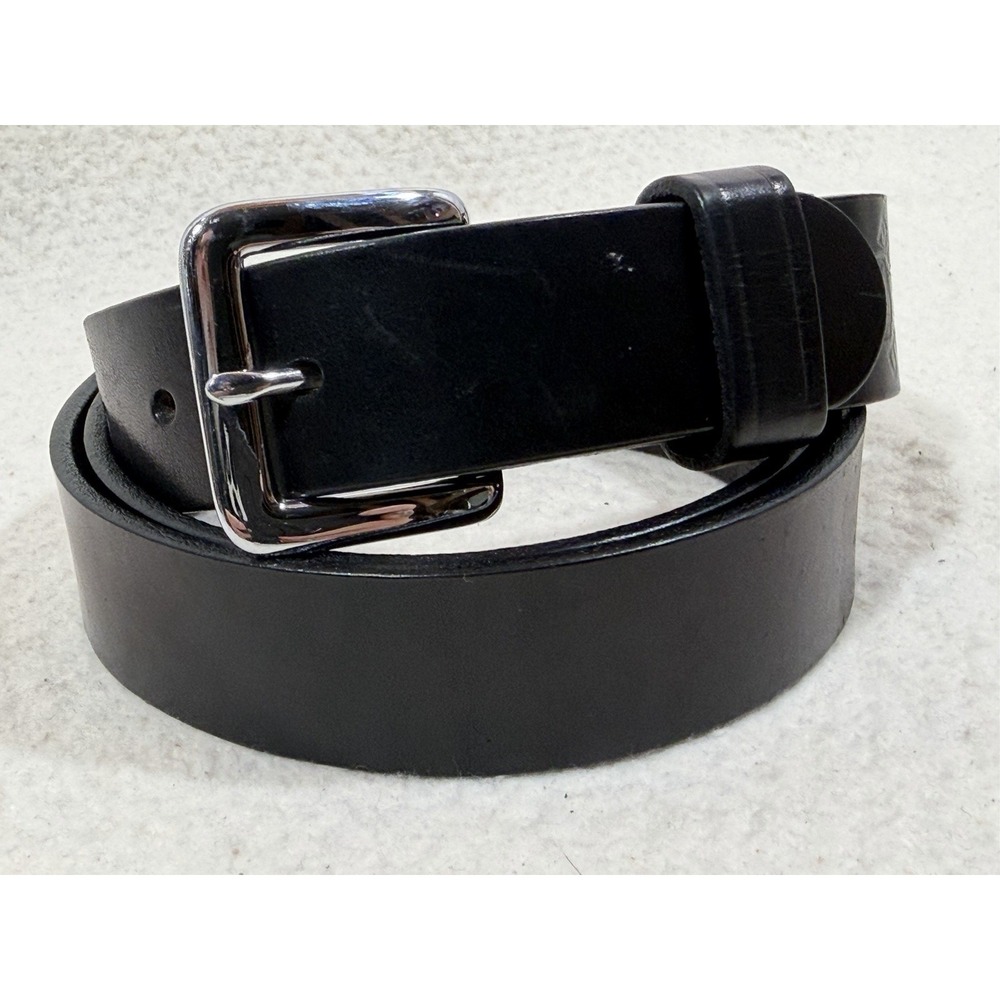 Buffalo Head BHL Leather Belt Men 42 Black Full Grain Leather Heritage Work